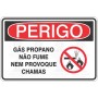 Gás propano não fume nem provoque chamas